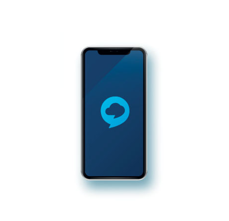 Euphoria Softphone App running on iPhone — your office extension on mobile