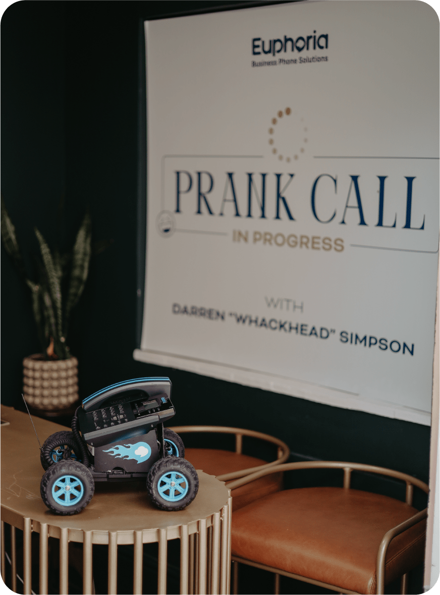 Miles — Euphoria Telecom's mascot phone on wheels